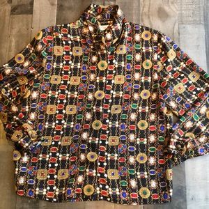 Vintage La Chine classic by Galinda Wang jeweled blouse